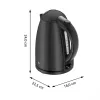 WMF Stelio 0413020072 elektriskā tējkanna 1.7 L 2400 W Melna