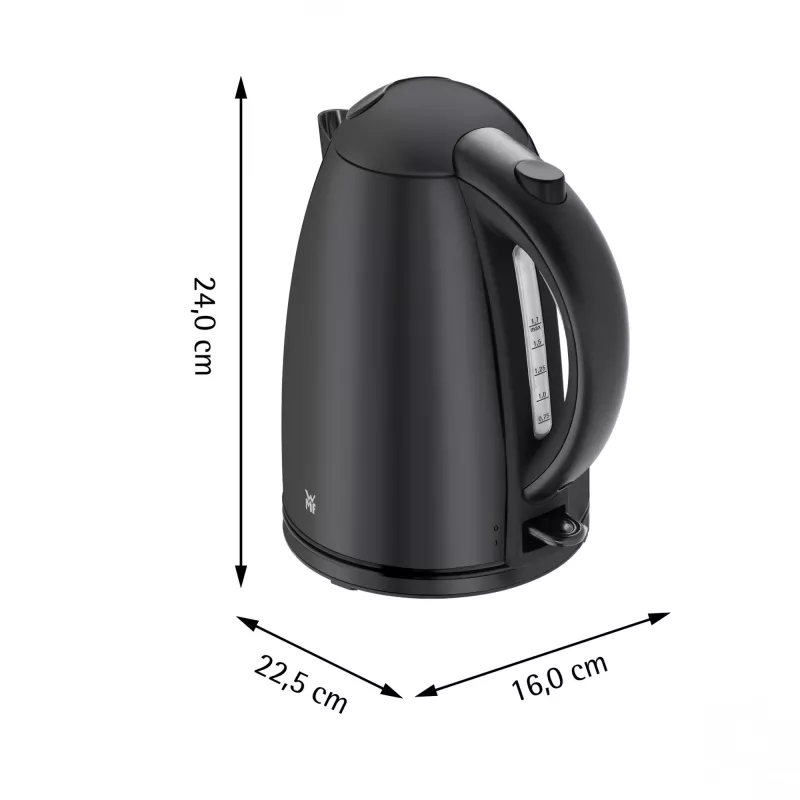 WMF Stelio 0413020072 elektriskā tējkanna 1.7 L 2400 W Melna