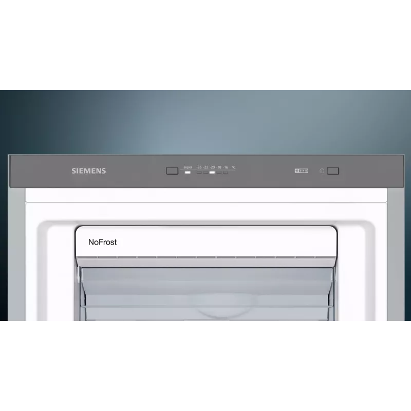 Siemens iQ300 GS36NVIEP brīvstāvošs saldētavas skapis, 242 L, No Frost, nerūsējošais tērauds