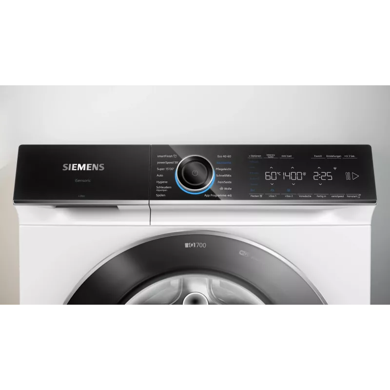 Siemens iQ700 WG44B2A40 veļas mazgājamā mašīna Priekšējā ielāde 9 kg 1257 apgr./min Balta