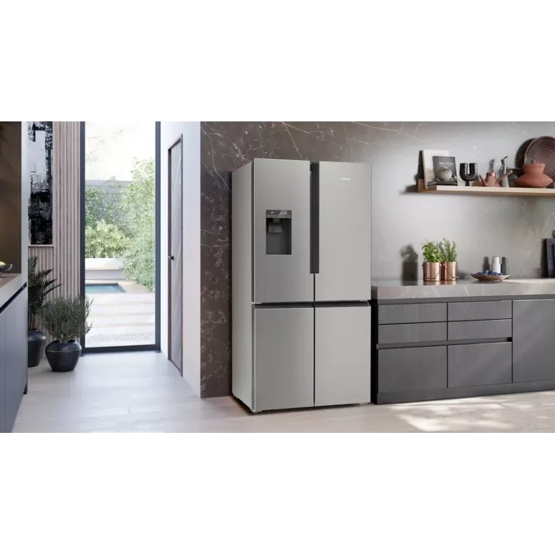 Siemens KF96DPPEA brīvi stāvošs side-by-side ledusskapis 574 L Nerūsējošais tērauds