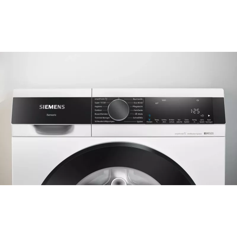 Veļas mazgājamā mašīna Siemens iQ500 WG44G2Z22, priekšējā ielāde, 9 kg, 1351 apgr./min, melna, balta