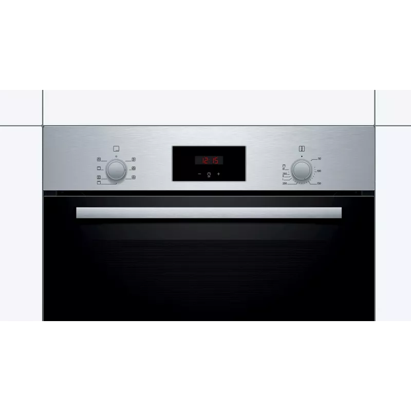 Bosch Serie 2 HBF133BR0 cepeškrāsns 66 L Melna, Nerūsējošs tērauds