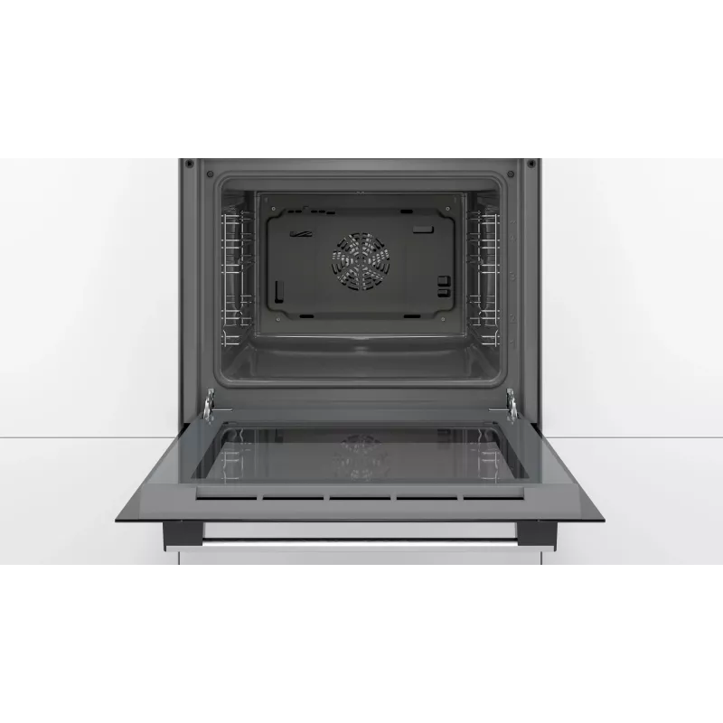 Bosch Serie 2 HBF133BR0 cepeškrāsns 66 L Melna, Nerūsējošs tērauds