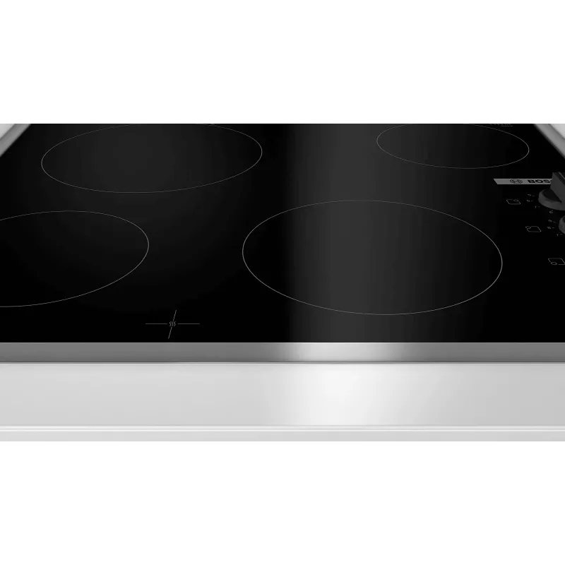 Bosch Serie 2 PKE645CA2E keramikas plīts virsma, melna, nerūsējošais tērauds, iebūvējama, 60 cm, 4 zonas