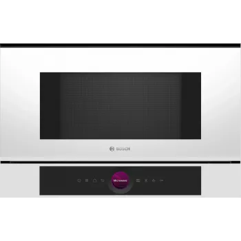 Bosch Serie 8 BFL7221W1 Iebūvējamā mikroviļņu krāsns, balta, 21 L, 900 W