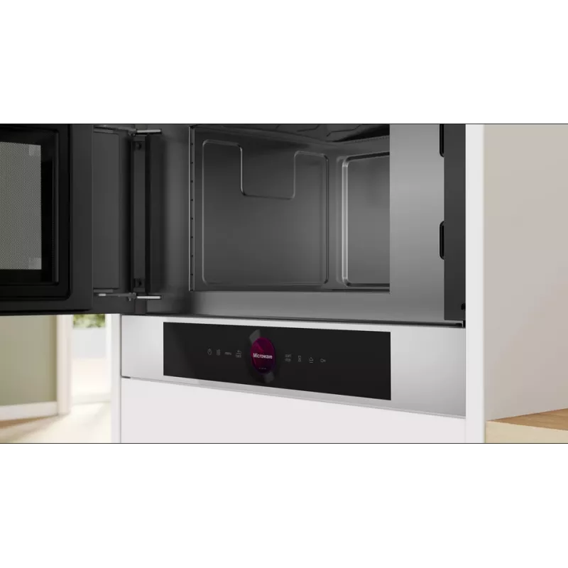 Bosch Serie 8 BFL7221W1 Iebūvējamā mikroviļņu krāsns, balta, 21 L, 900 W