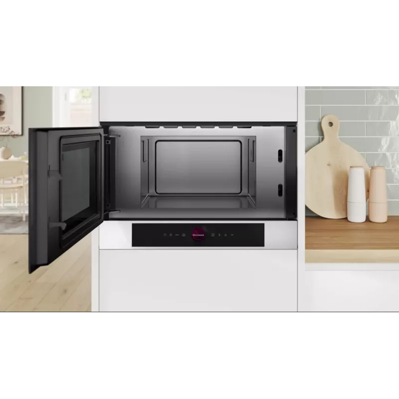Bosch Serie 8 BFL7221W1 Iebūvējamā mikroviļņu krāsns, balta, 21 L, 900 W