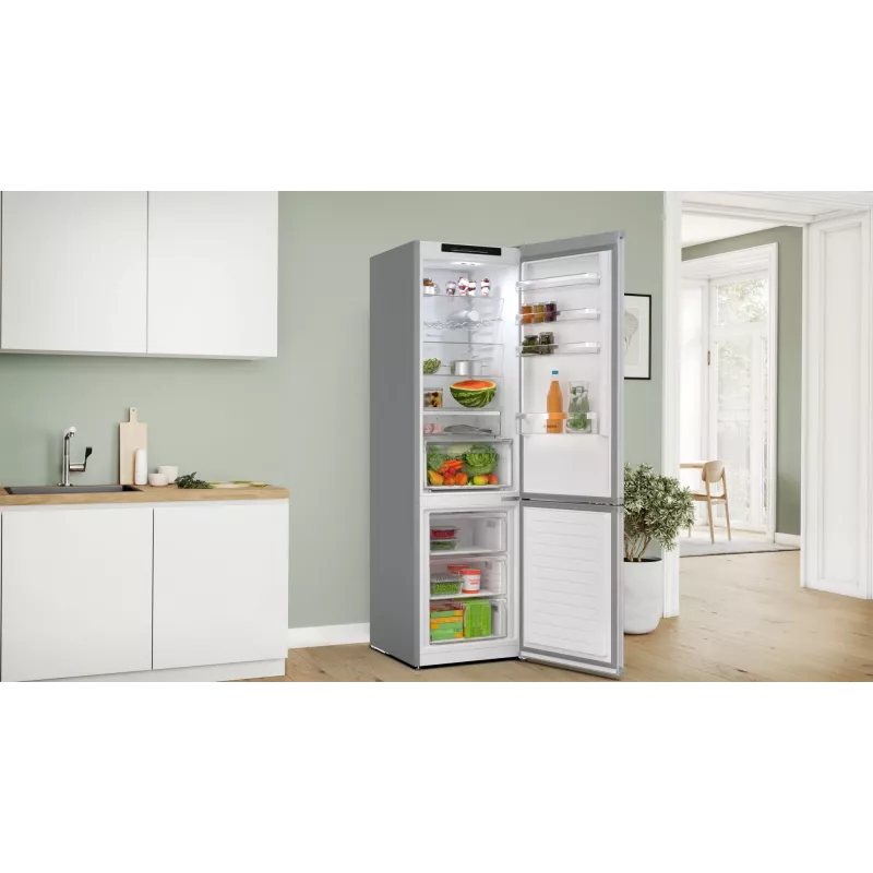 Bosch Serie 4 KGN392LAG ledusskapis-saldētājs Brīvstāvošs 363 L Metālisks