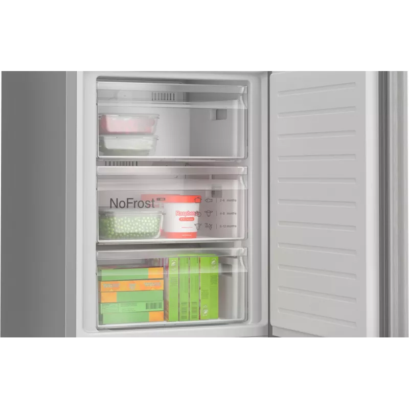 Bosch Serie 4 KGN392LAG ledusskapis-saldētājs Brīvstāvošs 363 L Metālisks
