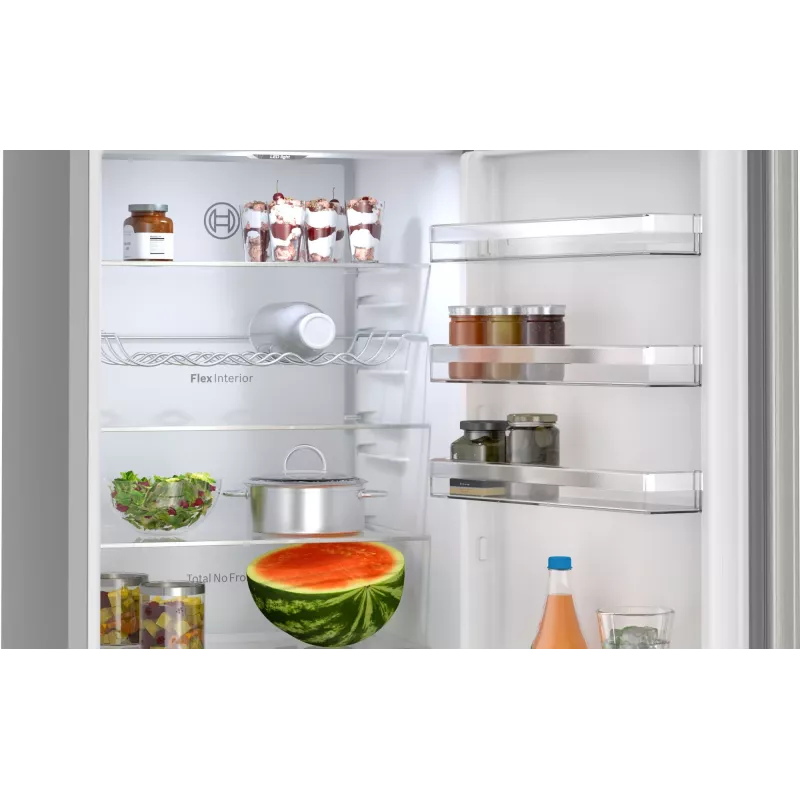 Bosch Serie 4 KGN392LAG ledusskapis-saldētājs Brīvstāvošs 363 L Metālisks