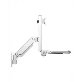 ICY BOX IB-WS700-W Sēdus-stāvus darba stacija, 88,9 cm (35 collas), balta, pie sienas stiprināma