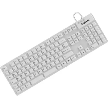 KeySonic KSK-8030 IN (DE) balta industriālā tastatūra USB QWERTZ vācu