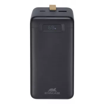 Power bank Rivacase VA1084 Litija polimērs 40000 mAh, Quick Charge 3.0, 2× USB-C + 1× USB-A, Melns