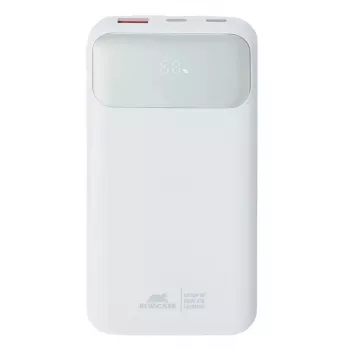 Pārnēsājams barošanas bloks Rivacase VA2211WH — 10000 mAh, PD 3.0, QC 3.0, 1x USB-A + 2x USB-C, 22.5 W
