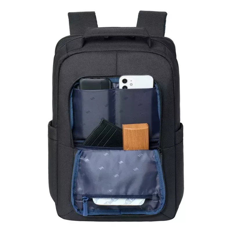 Mugursoma Rivacase 8425 40.6 cm (16 colli) Melna Ar rokturi un plecu siksnu