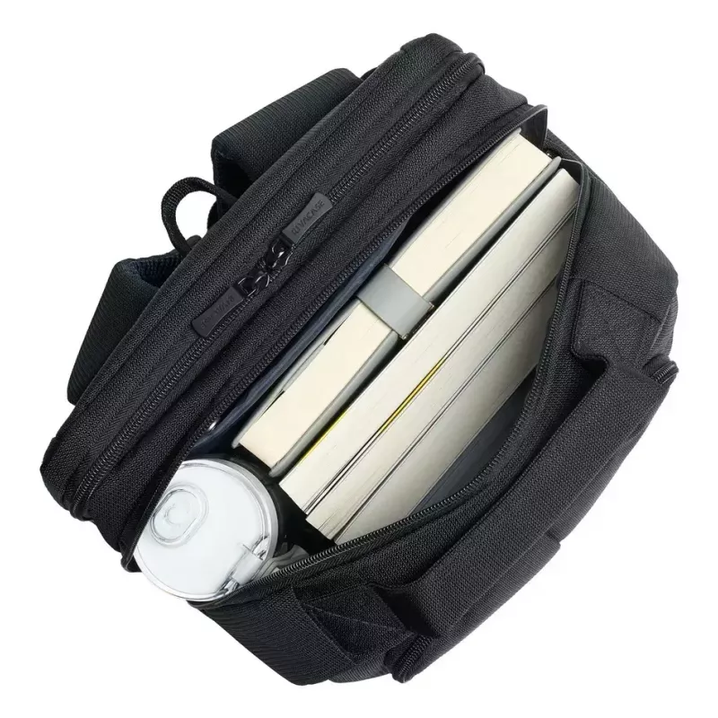 Mugursoma Rivacase 8425 40.6 cm (16 colli) Melna Ar rokturi un plecu siksnu