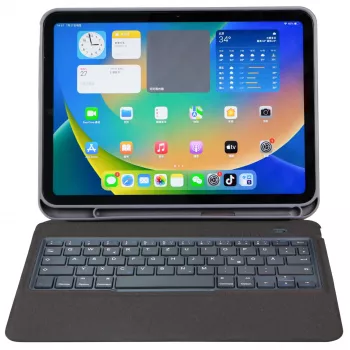 DEQSTER Slim Keyboard 2 10,9 collu (10. paaudze) QWERTZ vācu tastatūras maciņš iPad