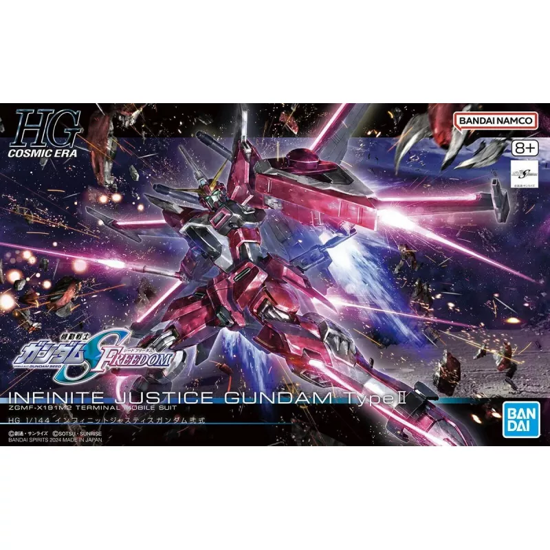 Plastmasas modelis Bandai HGCE 1/144 Infinite Justice Gundam Type II — 1/144 mērogs
