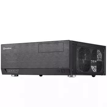 Korpuss SilverStone GD09B-C HTPC Melns