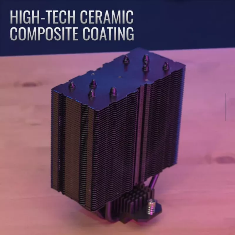 Gaisa dzesētājs AEROCOOL Rime 4 120 mm hidrauliskais gultnis, 4 siltuma caurules, TDP 230 W, melns