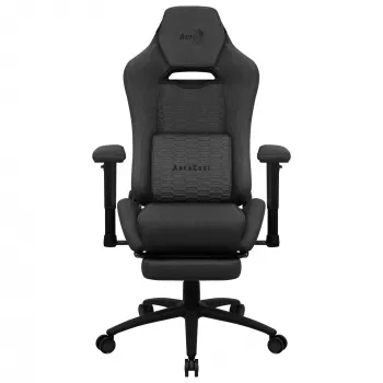 Aerocool ROYALASHBK Premium Ergonomic Spēļu Krēsls ar Kāju Balstu Aeroweave Tehnoloģija Melns