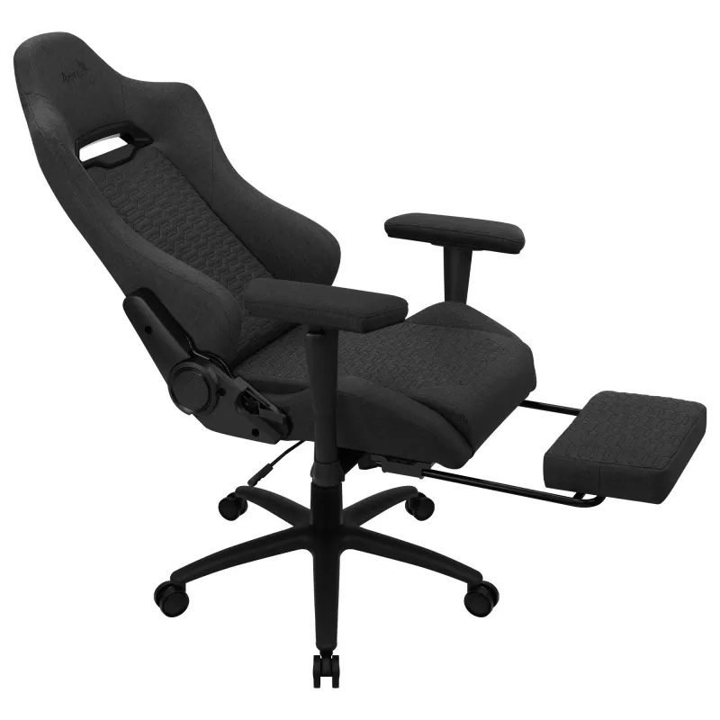 Aerocool ROYALASHBK Premium Ergonomic Spēļu Krēsls ar Kāju Balstu Aeroweave Tehnoloģija Melns