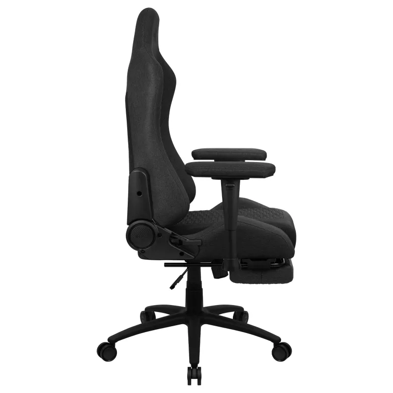 Aerocool ROYALASHBK Premium Ergonomic Spēļu Krēsls ar Kāju Balstu Aeroweave Tehnoloģija Melns