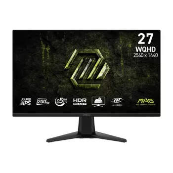 Datora monitors MSI MAG 275QF E20 — 27 collas (68.6 cm), 2560×1440 WQHD, Rapid IPS, 0.5 ms, VESA, melns