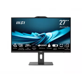 MSI Pro AP272P 14M-867XEU Viss-vienā dators 27 inch Intel Core i5-14400 16GB DDR5 512GB SSD Wi-Fi 6E Melns