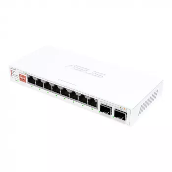 Nepārvaldāms Ethernet slēdzis ASUS QG-U1080 — 8 × 2,5G RJ-45 porti, MAC 16K, Balts, 12V