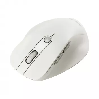 Bezvadu labās rokas pele ASUS MD105 MK-WH — RF + Bluetooth, 2400 DPI, ritenītis, baterija, bēša
