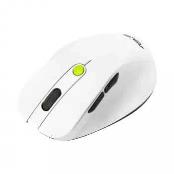 Pele ASUS MD105 /VT-GN — labā roka RF bezvadu + Bluetooth, 2400 DPI, ritenītis, bateriju darbināma, balta/zaļa