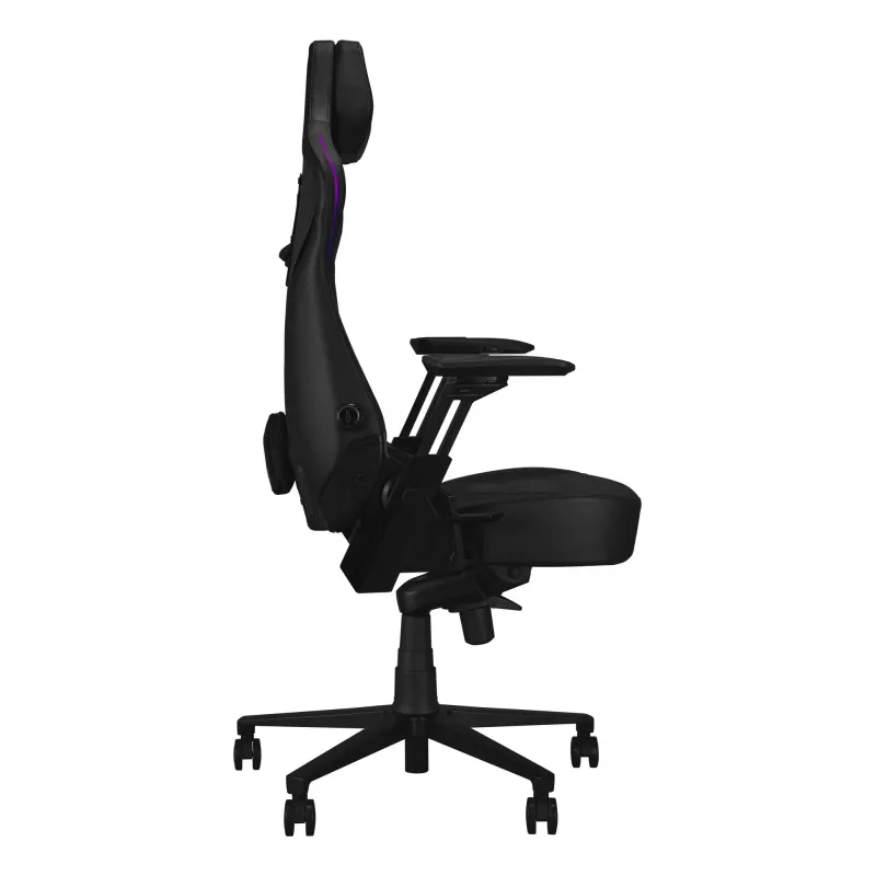 Universāla spēļu krēsls ASUS ROG Courser — polsterēts sēdeklis, maks. svars 136 kg, sēdeklis 670×700 mm, min. augstums 140 cm, melns