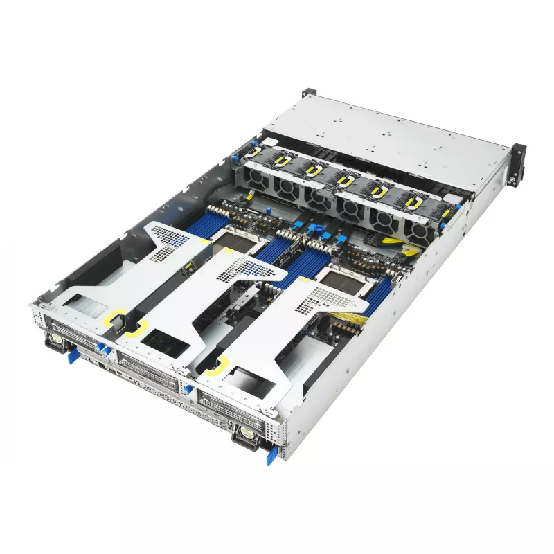 ASUS RS720A-E13-RS8U Socket SP5 Rack (2U) Melns, Sudrabs