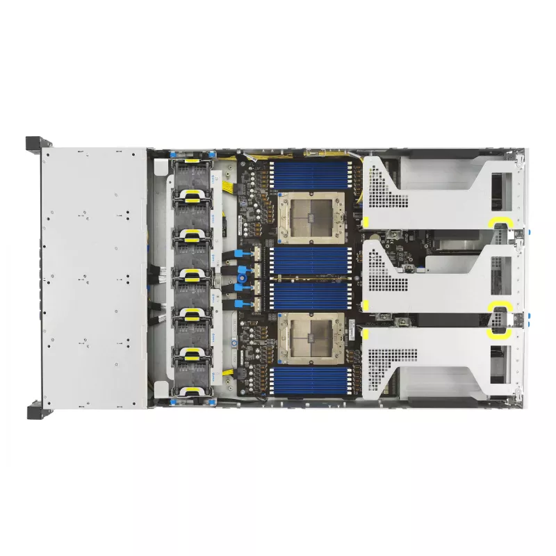 ASUS RS720A-E13-RS8U Socket SP5 Rack (2U) Melns, Sudrabs