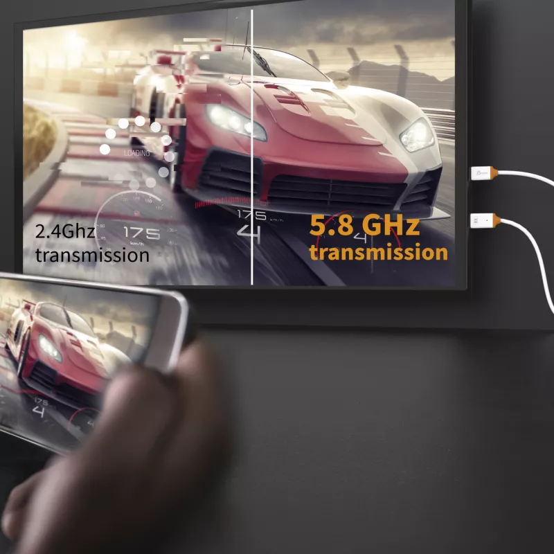 j5create ScreenCast FHD USB-C bezvadu displeja pagarinātājs, dongle, USB, USB Type-C, balts, 1 A, 0 - 40 °C