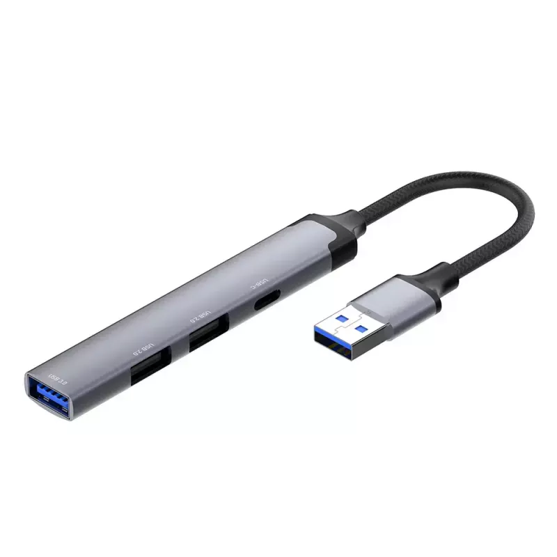 Docking stacija ColorWay CW-HUB05, 4-in-1 USB-C centrmezgls ar HDMI un Ethernet
