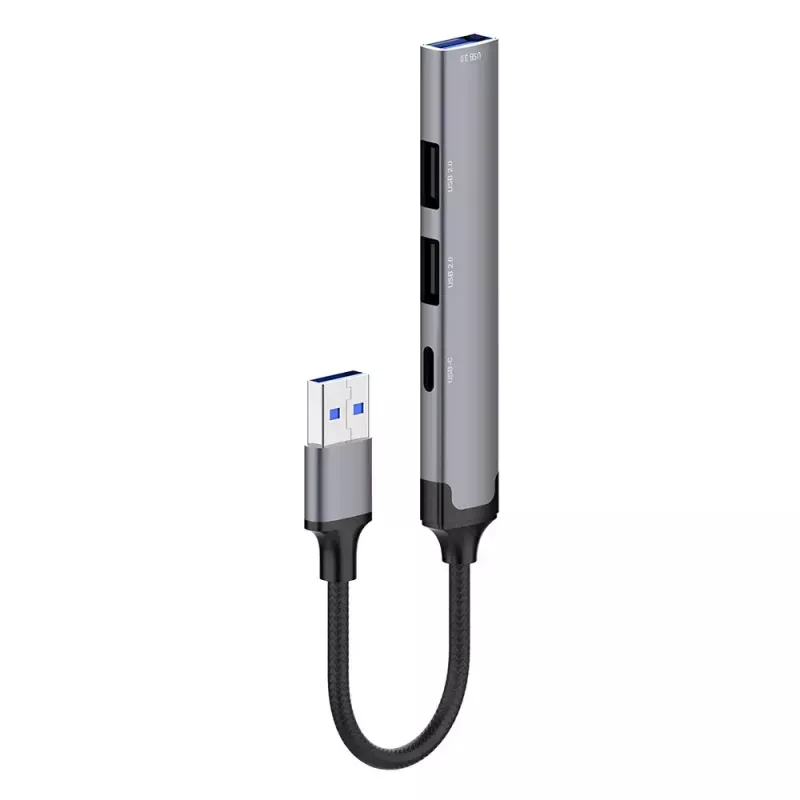 Docking stacija ColorWay CW-HUB05, 4-in-1 USB-C centrmezgls ar HDMI un Ethernet
