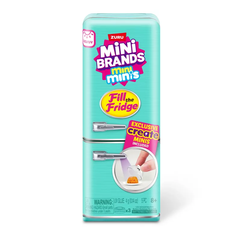 Rotaļu komplekts Zuru Mini Brands Mini Minis Fill the Fridge — miniatūru pārtikas preču ledusskapja aksesuāri
