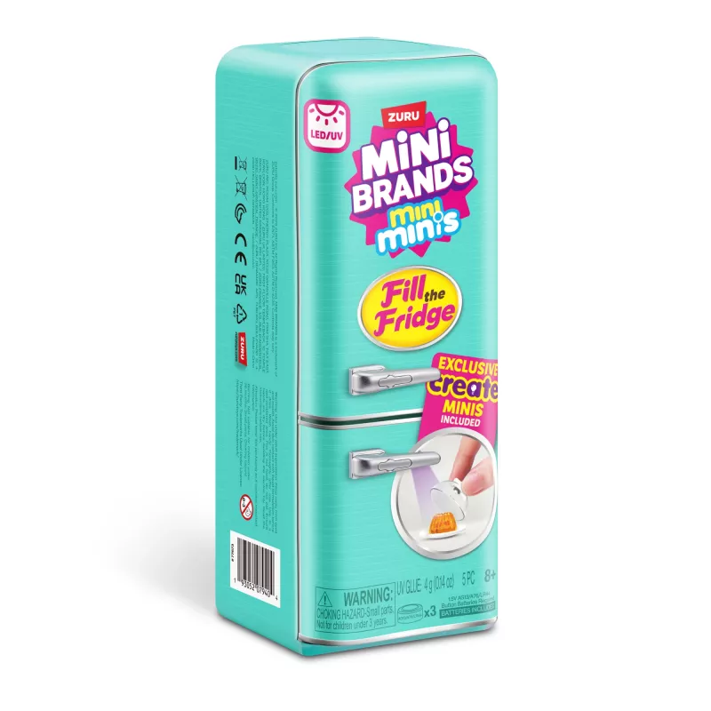 Rotaļu komplekts Zuru Mini Brands Mini Minis Fill the Fridge — miniatūru pārtikas preču ledusskapja aksesuāri