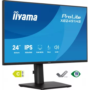 IIYAMA XB2491HS-B1 60.5 cm (23.8 colli) 16:9 IPS monitors ar HDMI, DisplayPort un iebūvētiem skaļruņiem