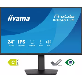IIYAMA XB2491HS-B1 60.5 cm (23.8 colli) 16:9 IPS monitors ar HDMI, DisplayPort un iebūvētiem skaļruņiem