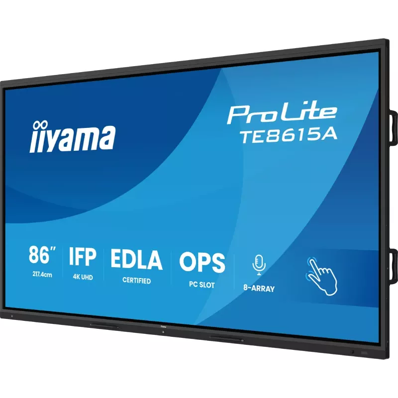 Interaktīvais pieskārienu displejs IIYAMA TE8615A-B2AG 86 inch 4:3 PCAP skārienekrāns izglītībai un sadarbībai