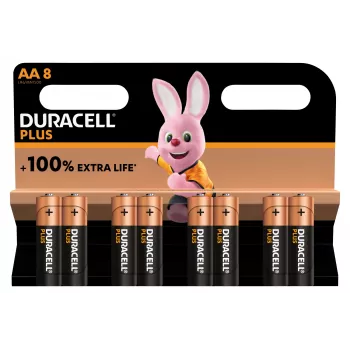 Duracell AA vienreizējās lietošanas baterijas 8 gab.