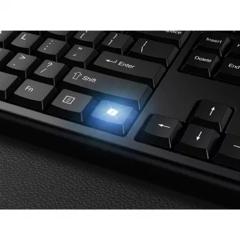Kensington KM270 EQ bezvadu galddatora komplekts – uzlādējams, RF bezvadu + Bluetooth, membrānas, QWERTZ, melns, pele iekļauta