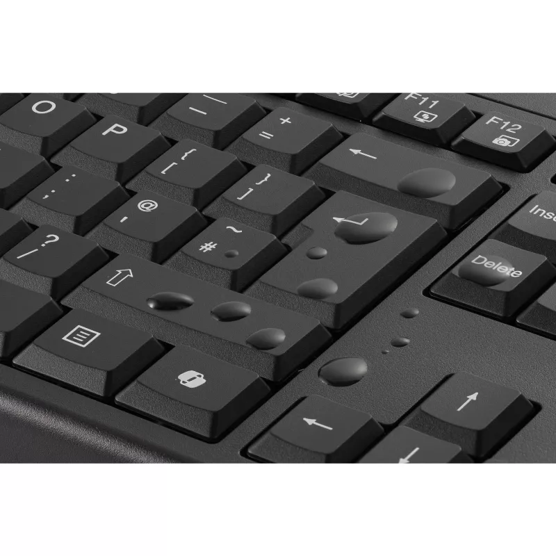 Kensington KM270 EQ bezvadu galddatora komplekts – uzlādējams, RF bezvadu + Bluetooth, membrānas, QWERTZ, melns, pele iekļauta