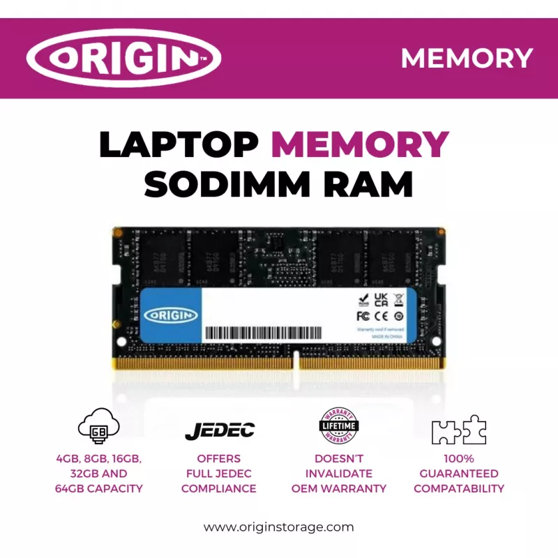 Origin Storage 8GB DDR4 2666MHz SODIMM 1Rx8 Non-ECC 1.2V