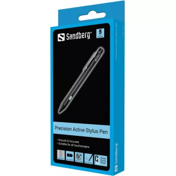 Sandberg Precision Active Stylus pildspalva viedtālruņiem un planšetdatoriem, melna