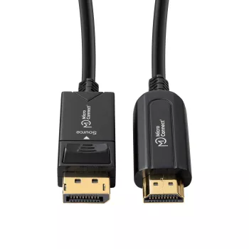 Mikroconnect DP-HDMI-3000V1.4OP aktīvais optiskais video kabelis 30 m, DisplayPort uz HDMI